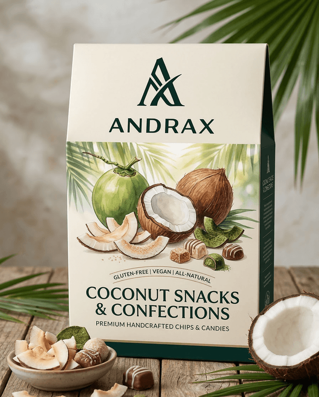Coconut-based Snacks (chips, candies)